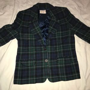 Woman vintage Pendleton blazer coat petite